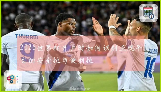 2026世界杯开户时如何识别正规平台的安全性与便利性