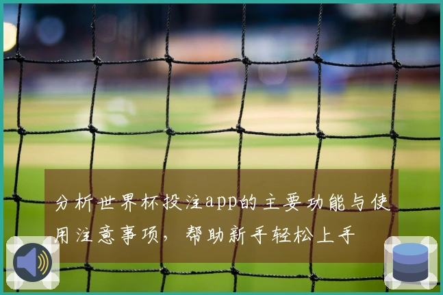 分析世界杯投注app的主要功能与使用注意事项，帮助新手轻松上手