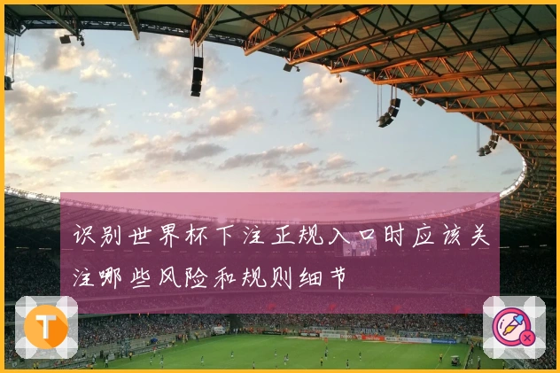 识别世界杯下注正规入口时应该关注哪些风险和规则细节